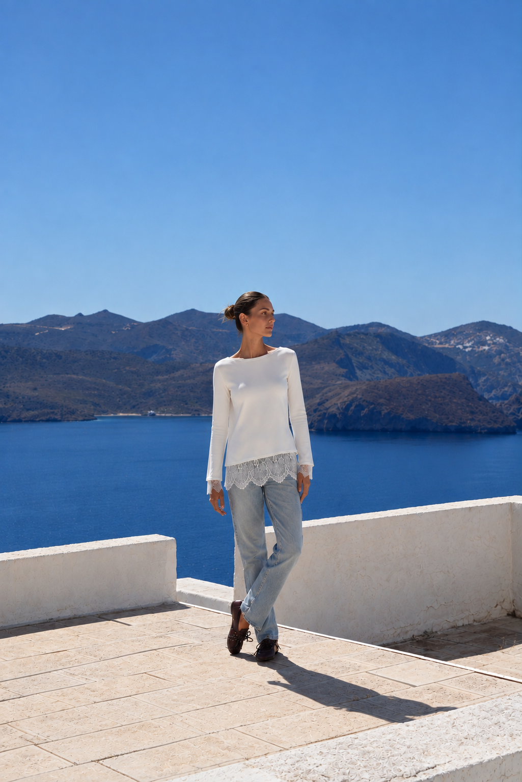 T-Shirt Milos Blanca