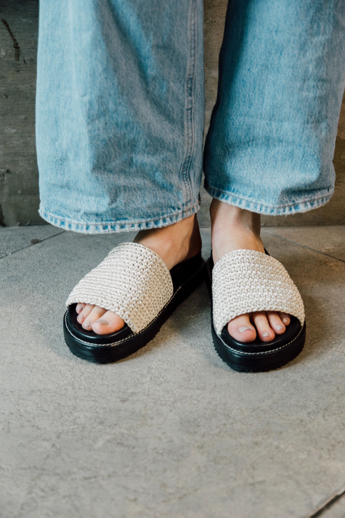 Crochet Sandals Negra