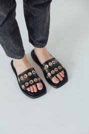 Latte Sandals Negra