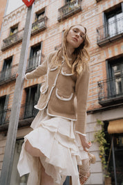 Flora Cardigan Beige