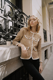 Flora Cardigan Beige