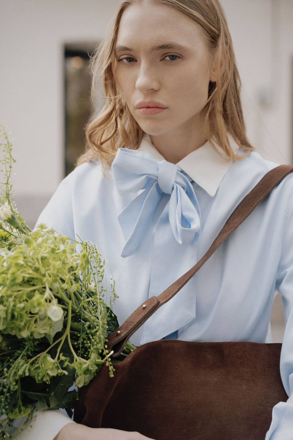 Camisa Flora Baby Blue