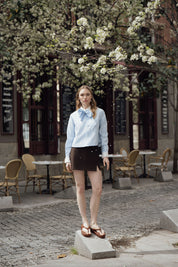 Camisa Flora Baby Blue